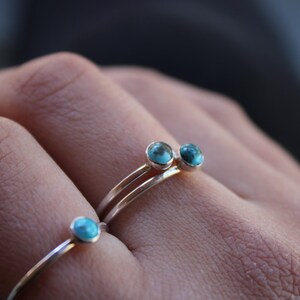 Kingman Turquoise Stack Rings