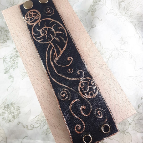 Painted Celtic and Viking Cuff Bracelets