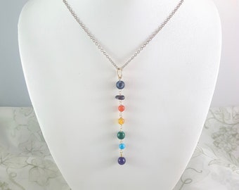 Pride Month Luxury Rainbow Gem Stone Necklace