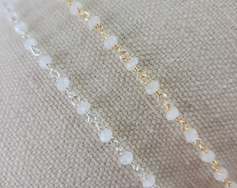 Dainty Moonstone Chain Bracelets