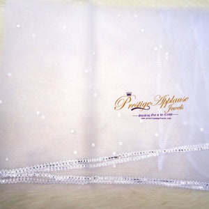Transparent Bridal Wedding Stoned Veil in Gold Silver Royal Blue White African Nigerian Traditional Engagement