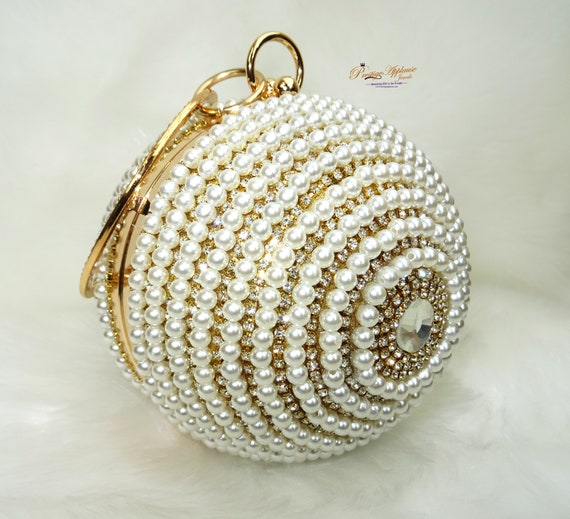 Leb1248 Ladies Evening Party Crystal Stones Clutch Beaded Ball Shaped Purse  Pearl Diamond Bag - China Pearl Diamond Bag and Stones Clutch Bag price |  Made-in-China.com
