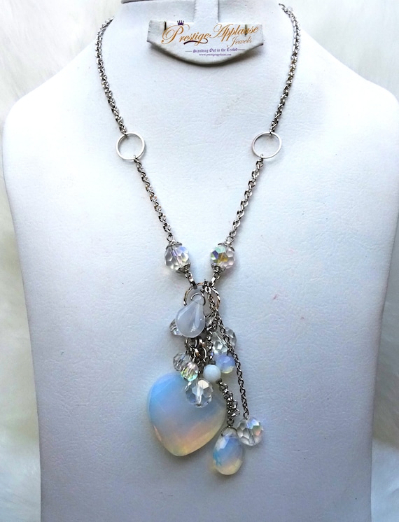 クリスタルパールビーズネックレス - 女性へのジュエリーギフト - Etsy 