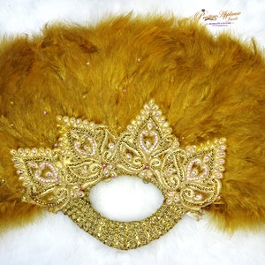 Bolsa de casamento africana elegante ousada dourada branca vermelha violeta roxa pena leque de mão tradicional para noivado