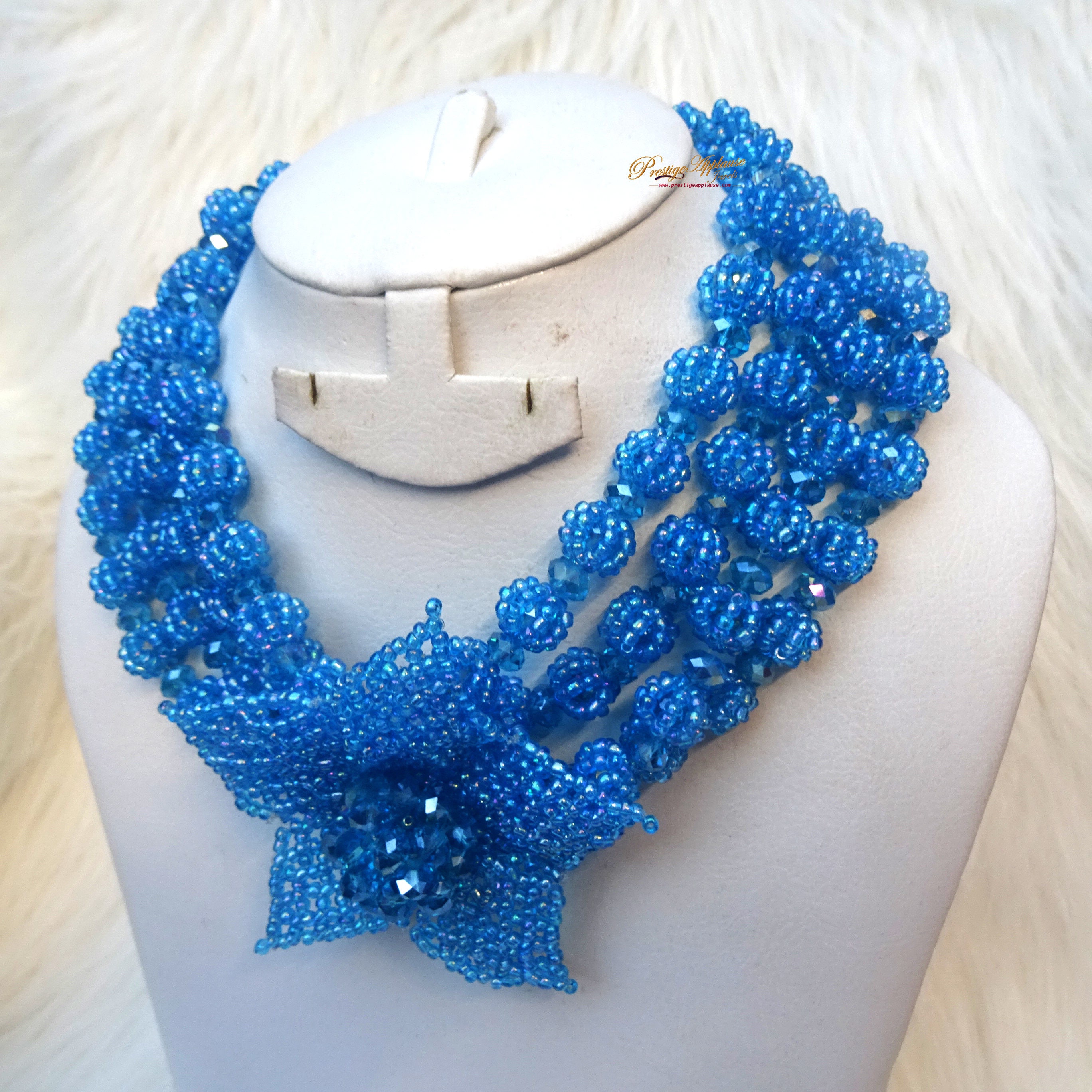 Blue beads jewellery sale