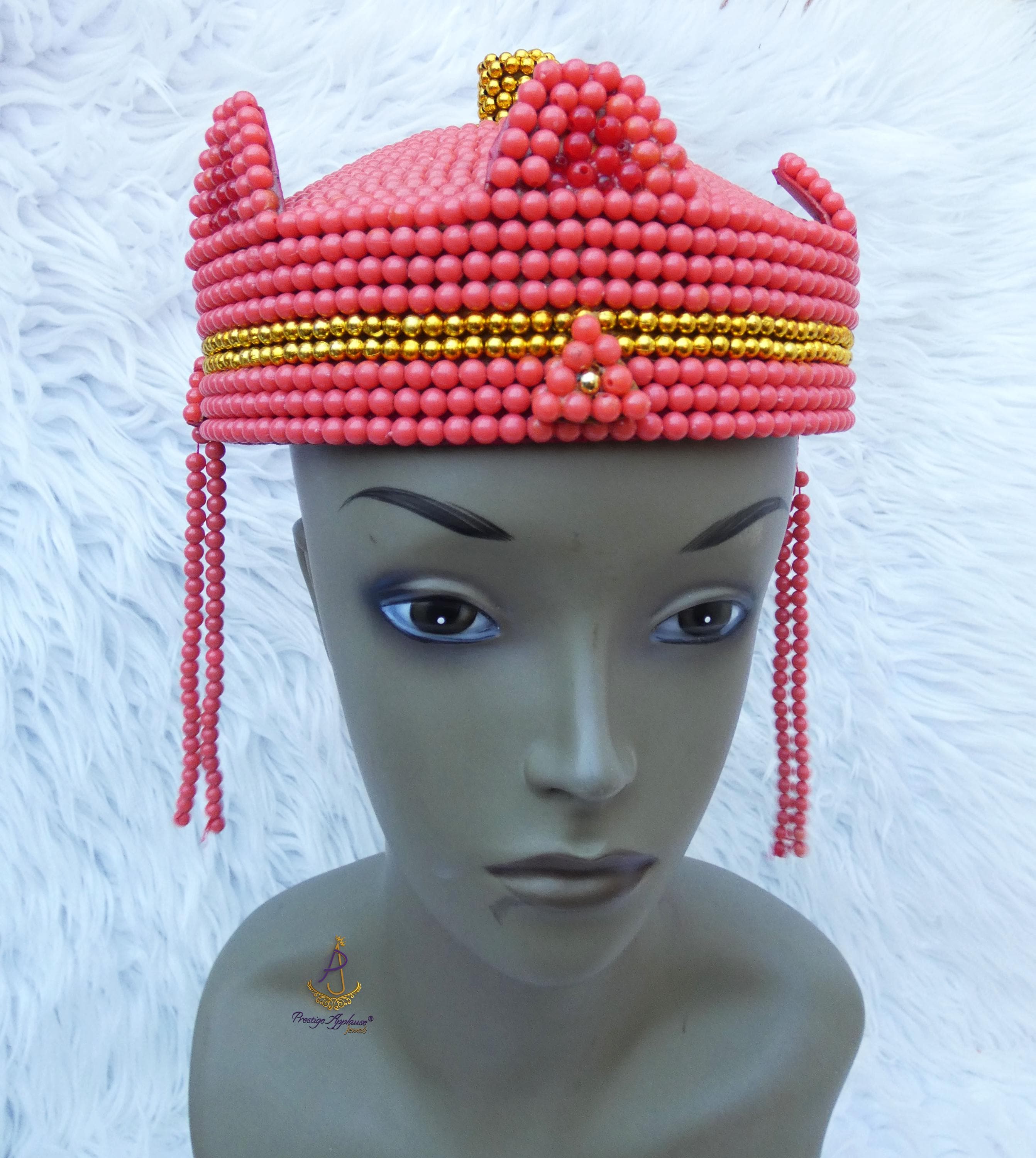 NWT Rare Embellished Beaded Handcrafted Wool Occasion Hat by KaKyco I had the amazing opportunity to make this Beaded  main image 2