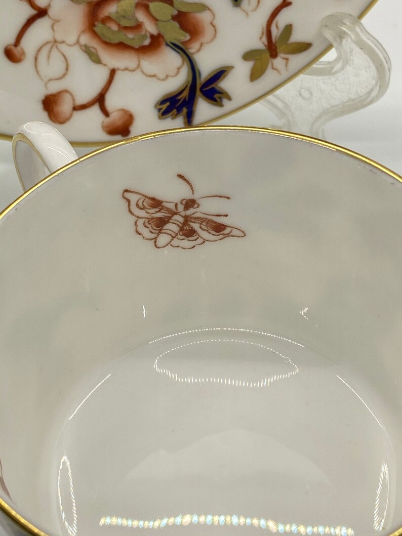 Vintage Coalport Hong Kong Flat Cup /& Saucer