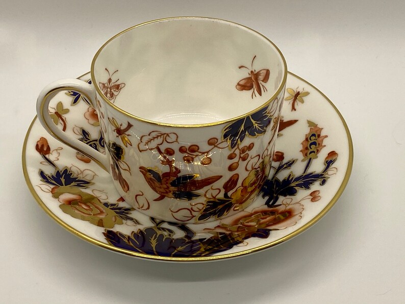 Vintage Coalport Hong Kong Flat Cup /& Saucer