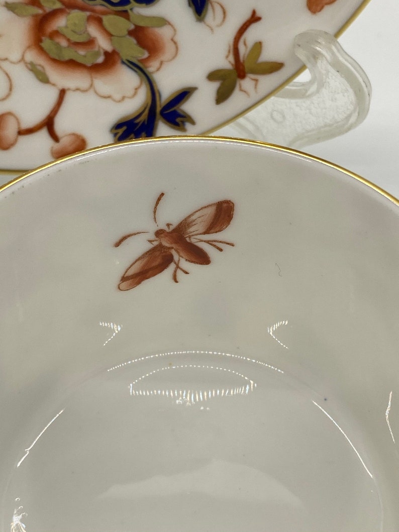 Vintage Coalport Hong Kong Flat Cup /& Saucer