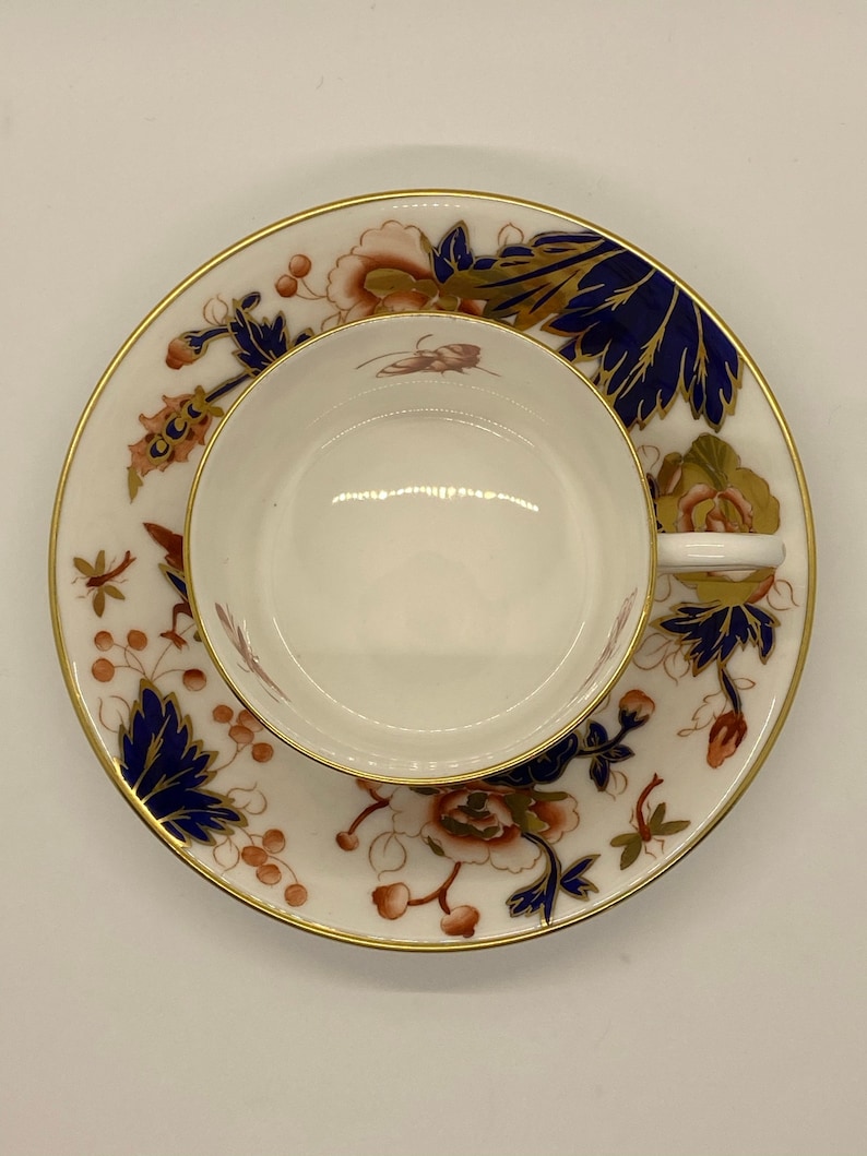Vintage Coalport Hong Kong Flat Cup /& Saucer