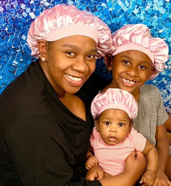 Satin cap on sale for baby