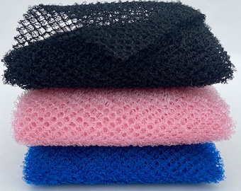 African Net Sponge: Long Exfoliating Bath Body Skin Care Net (3 Pack)