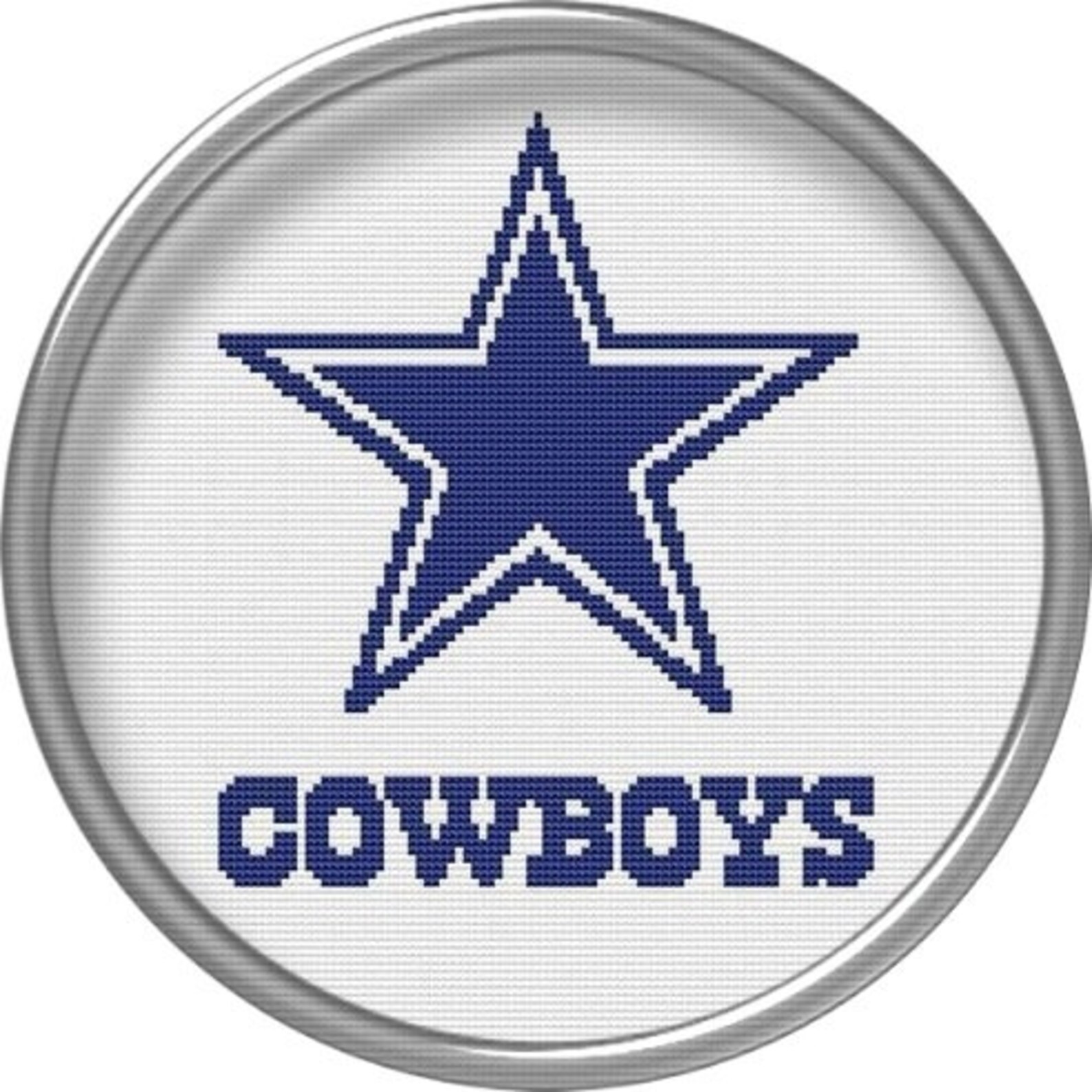 Dallas Cowboys Crest Cross stitch pattern American Football | Etsy