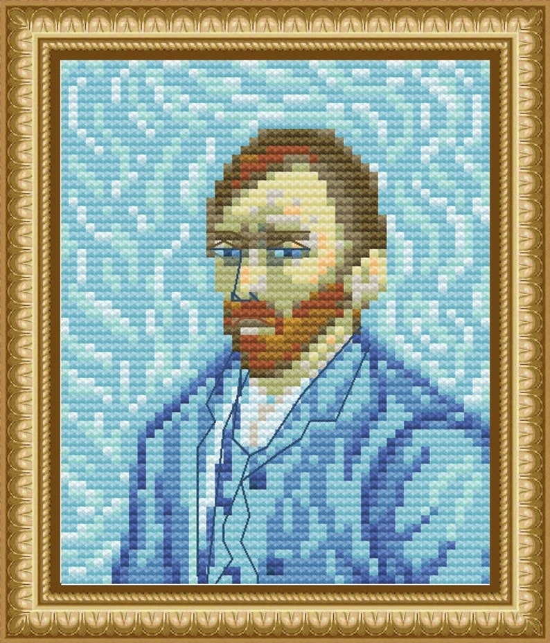 Van Gogh Cross Stitch Pattern Mini Vincent Van Gogh Painting Etsy