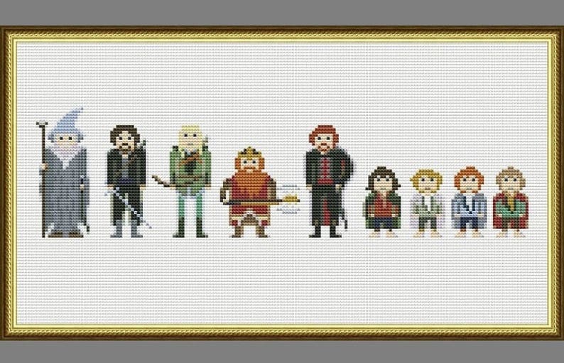 LOTR Characters Cross Stitch Pattern Lord of the Rings PDF Etsy