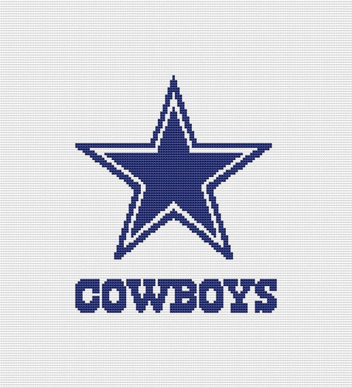 Dallas Cowboys Cross stitch pattern Crest American Football | Etsy