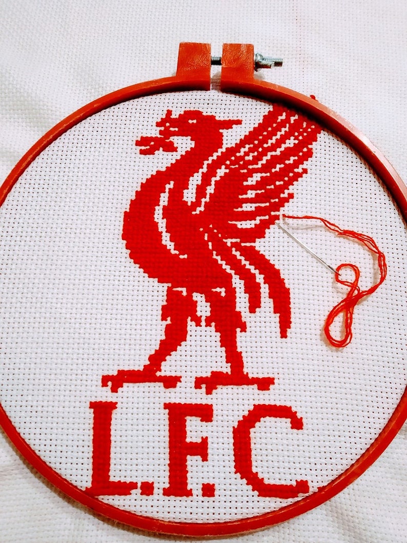 Liverpool Football Club LOGO Cross stitch pattern Liverpool Etsy