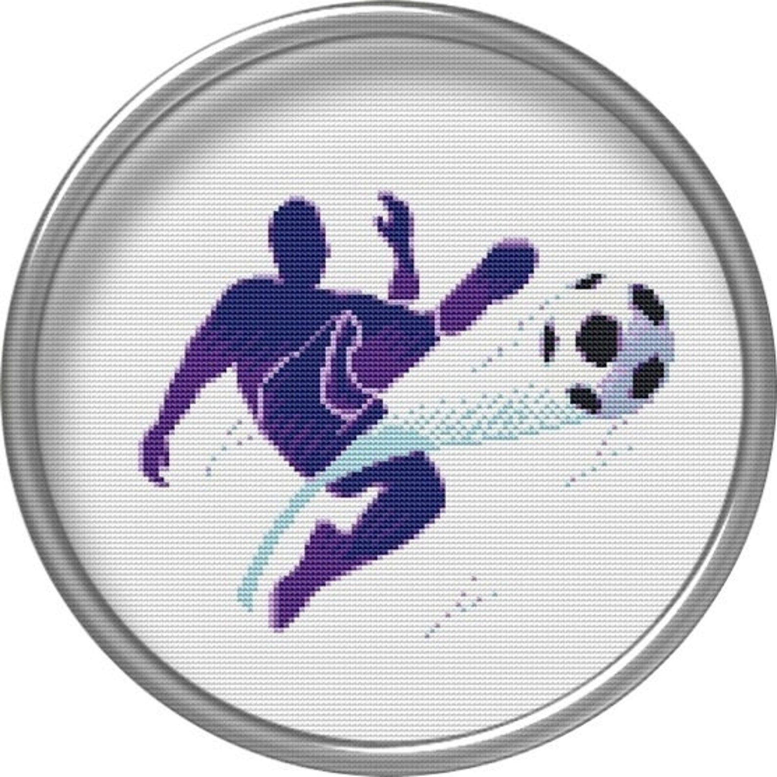 Football player Cross stitch pattern Soccer ball Sport | Etsy