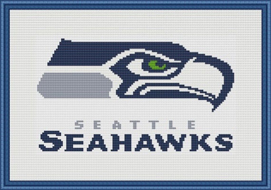 Cross stitch pattern Seattle Seahawks Crest American football Etsy