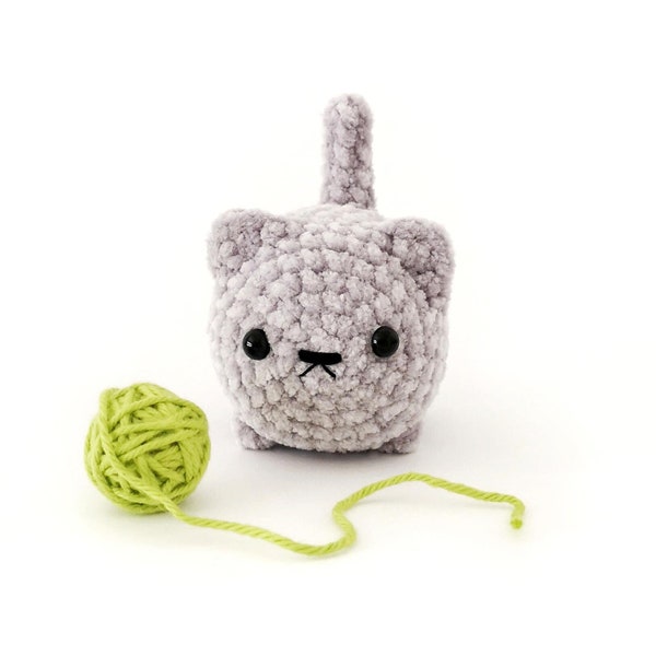 No-Sew Cat Crochet PATTERN, No Sew Crochet Amigurumi Pattern, Crochet Cat Plushie, Small Crochet Animal, Cat Amigurumi Pattern, Crochet Cat