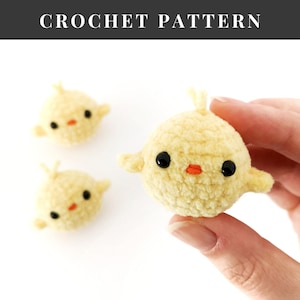 No-Sew Chick Crochet PATTERN, Crochet Chick Amigurumi, Easter Crochet Pattern, Easter Gift idea, No-Sew Crochet Pattern image 1