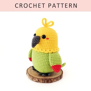 Parrot Crochet PATTERN, Crochet Parrot Amigurumi, Amigurumi Parrot Pattern, Bird Crochet Pattern, Amigurumi Bird