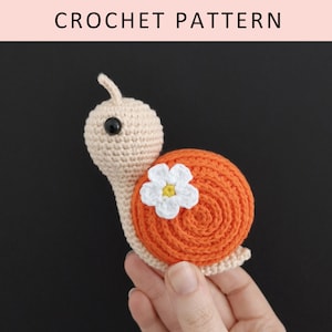 Crochet Spring Snail PATTERN, Crochet Snail Amigurumi, Crochet Snail Pattern image 1