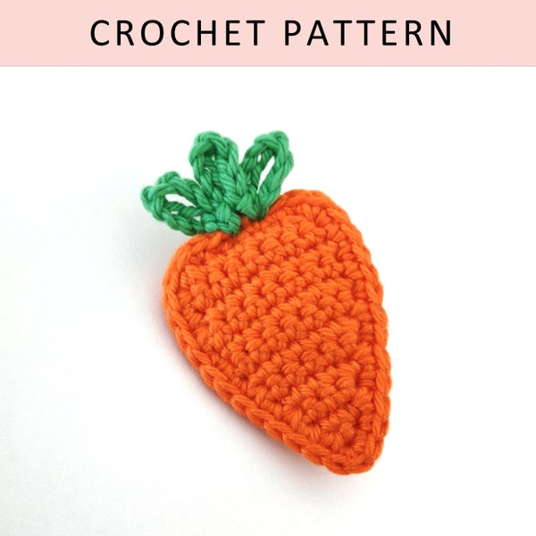 Carrot Brooch Crochet PATTERN, Crochet Brooch, Crochet Carrot