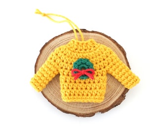 Ugly Christmas Sweater Ornament Crochet PATTERN, Crochet Sweater Ornament Pattern, Crochet Christmas Ornaments, Crochet Christmas Jumper