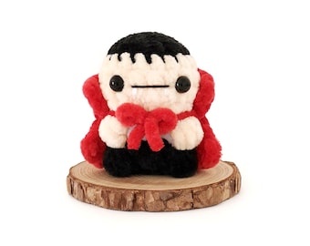 No-Sew Vampire Crochet PATTERN, No Sew Crochet Amigurumi Pattern, Halloween Crochet Pattern, Crochet Vampire, Small Crochet Pattern
