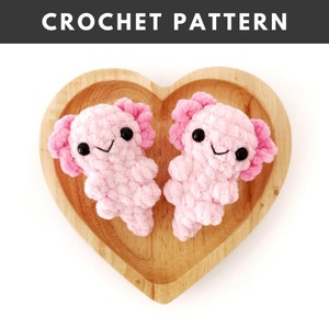 No-Sew Axolotl Crochet PATTERN, No Sew Crochet Amigurumi Pattern, Crochet Axolotl Plush, Small Crochet Animal, Axolotl Amigurumi Pattern image 3