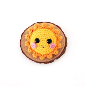 Sun Keychain Crochet Pattern, Crochet Sun, Amigurumi Pattern, Crochet Accessory, Teacher Gift Idea image 7
