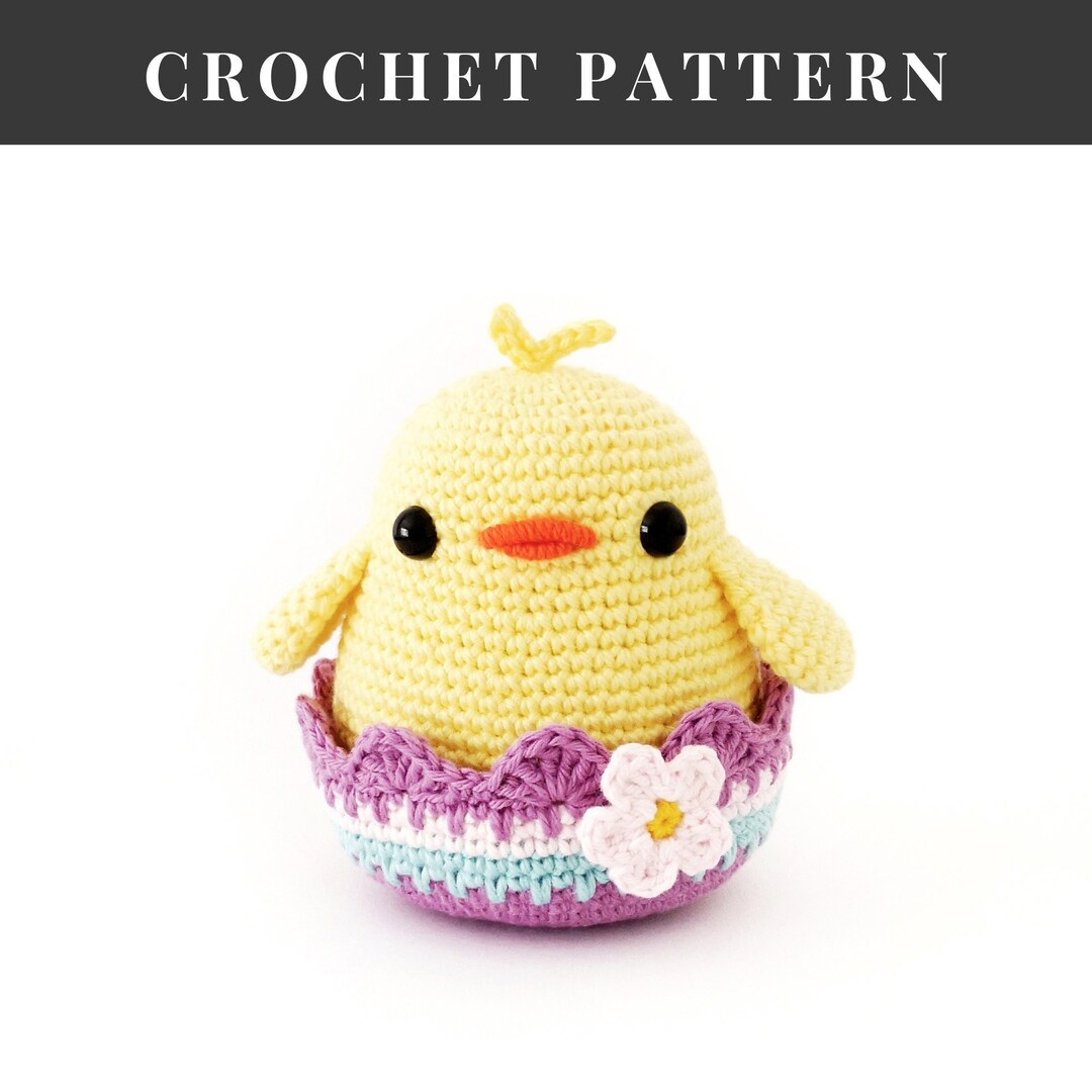 Spring Chick Crochet PATTERN, Easter Chick Pattern, Spring Decor