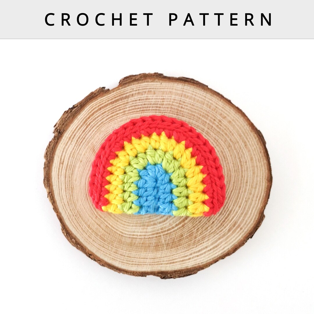 Rainbow Crochet PATTERN, Mini Rainbow Pattern, Crochet Rainbow Keychain