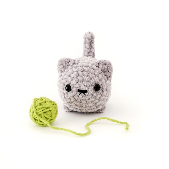 No-Sew Cat Crochet PATTERN, No Sew Crochet Amigurumi Pattern, Crochet Cat Plushie, Small Crochet Animal, Cat Amigurumi Pattern, Crochet Cat