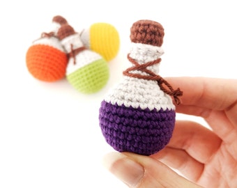 PATRÓN de Ganchillo Botella de Poción, Patrón de Ganchillo Sin Coser, Patrón Amigurumi, Patrón de Ganchillo Halloween, Patrón de Ganchillo Rápido, Amigurumi Sin Coser