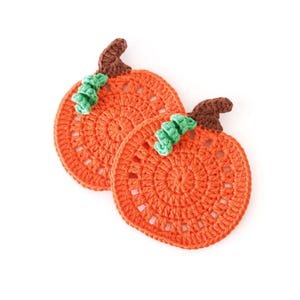 Crochet Pumpkin Coaster PATTERN, Fall Table Decor, Seasonal Gift Ideas, Halloween coaster (PDF)