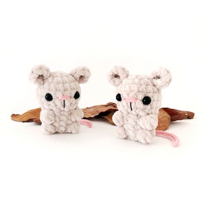No-Sew Mouse Crochet PATTERN, No Sew Crochet Amigurumi Pattern, Crochet Mouse Plush, Small Crochet Animal, Mouse Amigurumi Pattern