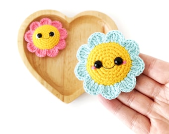 No-Sew Crochet Flower PATTERN, Amigurumi Flower PDF, Quick Crochet Pattern