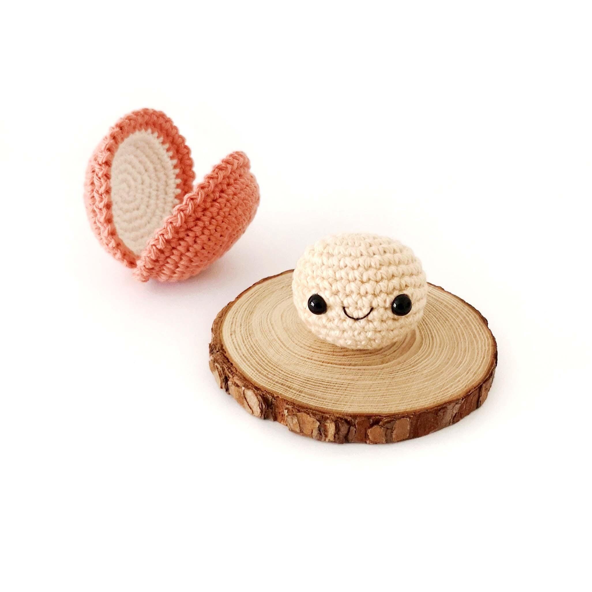 Crochet Clam Pattern No-sew Crochet Clam PATTERN, No Sew Crochet Amigurumi Pattern, Small ...