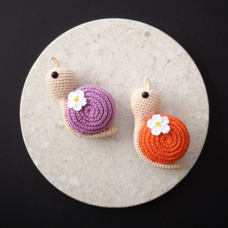 Crochet Spring Snail PATTERN, Crochet Snail Amigurumi, Crochet Snail Pattern image 4