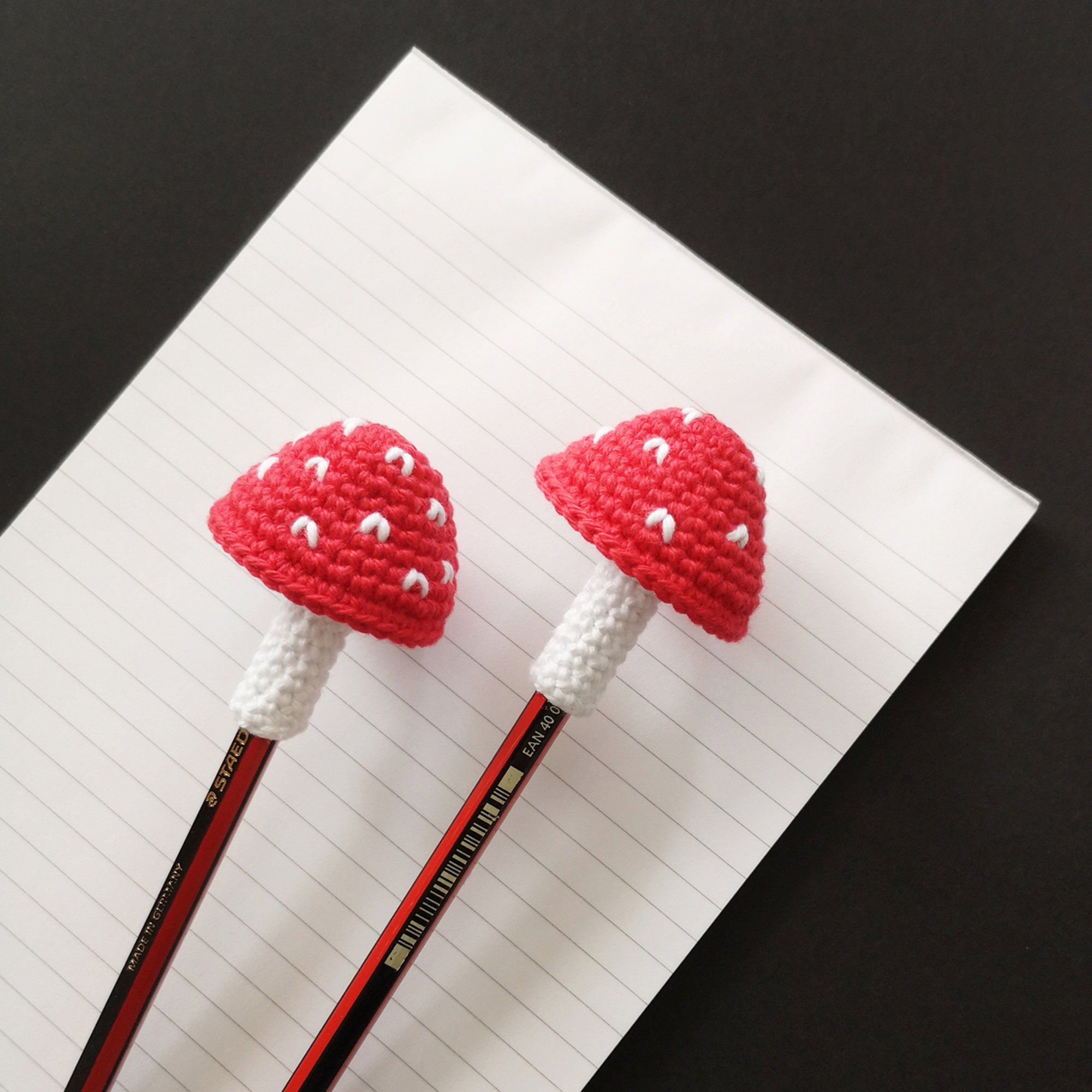 Toadstool Pencil Topper PATTERN Crochet Pencil Topper Etsy New Zealand