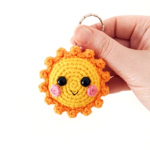 Sun Keychain Crochet Pattern, Crochet Sun, Amigurumi Pattern, Crochet Accessory, Teacher Gift Idea image 5