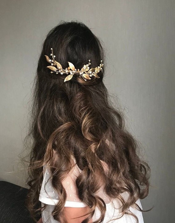 Gold Leaf Bridal Hair Comb, Grecian Wedding Headpiece - Etsy  display picture 2