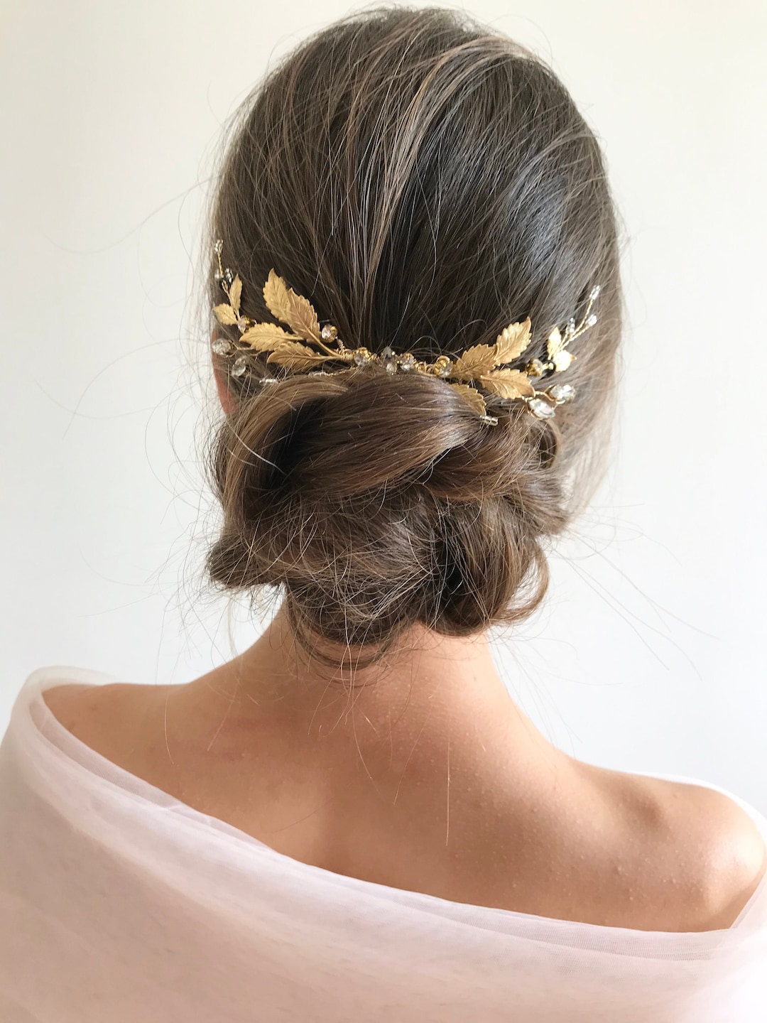 NWT Gold Plated Hair Piece for Wedding. Amazon.com : 4 Pieces Gold Leaf Hair Pins Bridal Wedding  main image 4