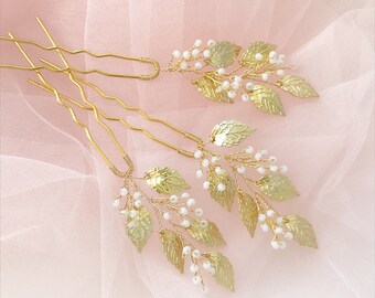 leaf hairpiece for bride or bridesmaid HP-056