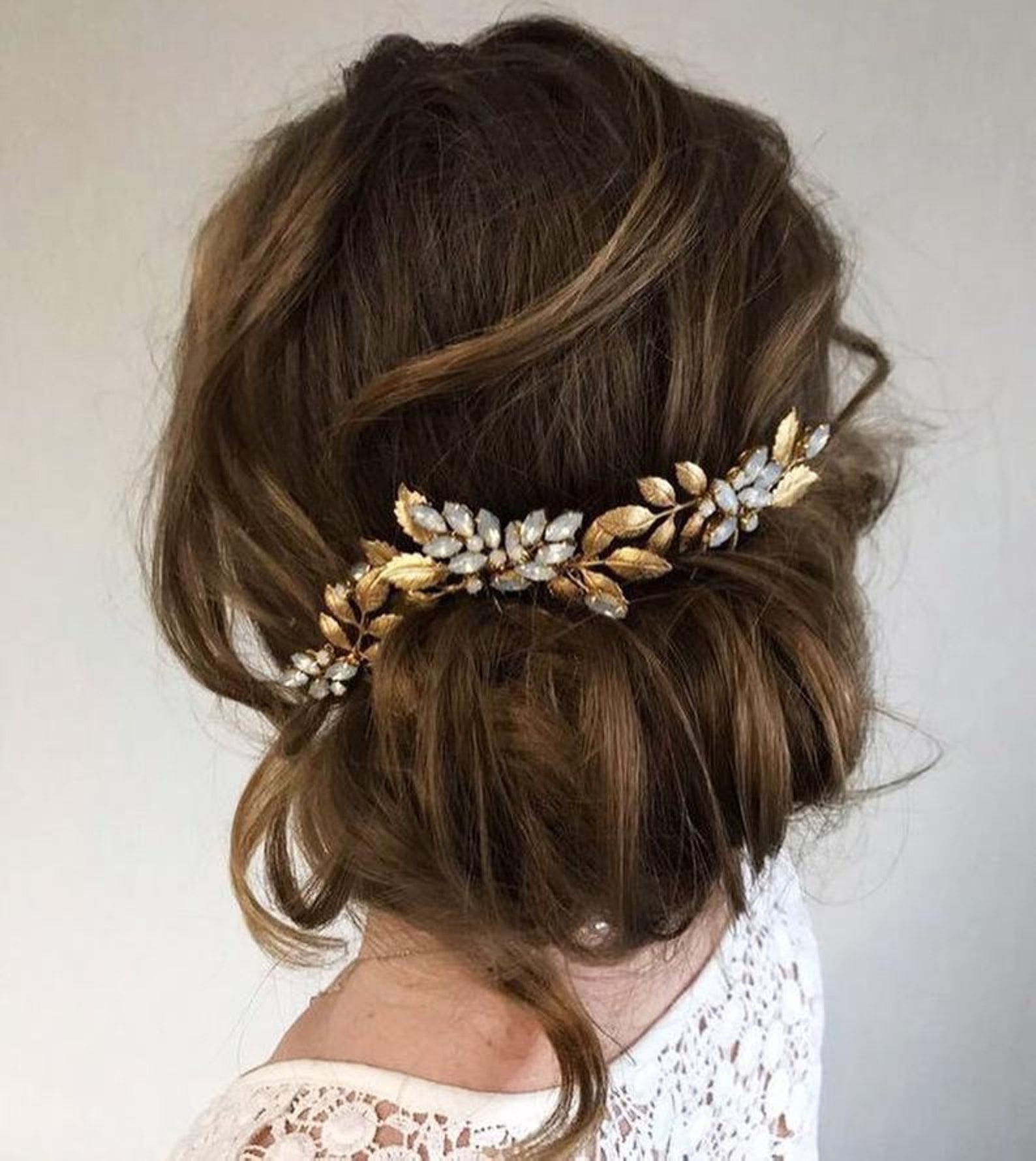 Bridal hair comb gold Wedding hair pins Crystal head piece Etsy