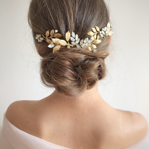 Foglia D'Oro Per Capelli Con Cristalli – Accessorio Sposa Vintage – Vite Floreale Con Strass Per Matrimonio, Festa Degli Anni '20, Ballo Di Fine Anno - 5