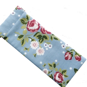 Floral Blue Soft Glasses Case - Made From Vintage / Shabby Chic Fabric