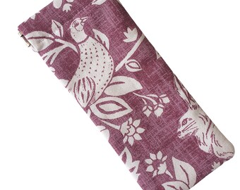 Dusty Pink/ Mauve Soft Glasses Case, Glasses Sleeve, Sunglasses Holder